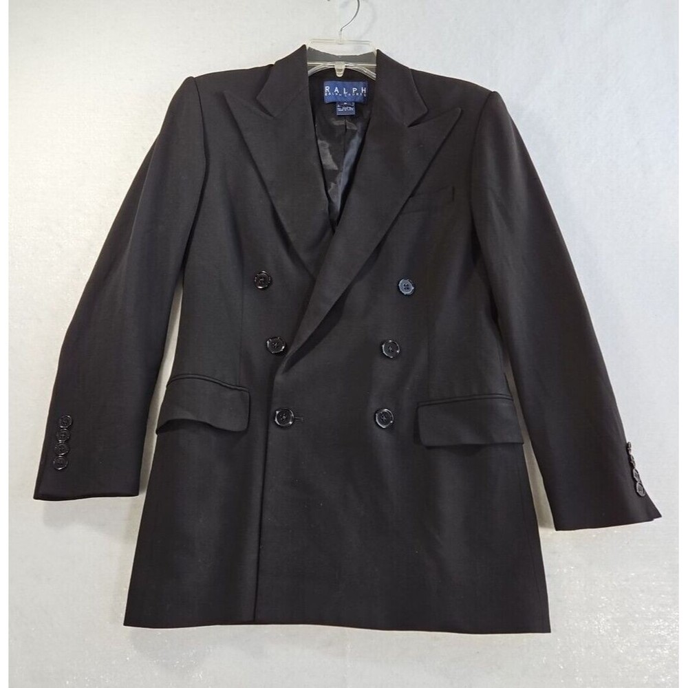 Vintage 80's Ralph Ralph Lauren Blazer Women 2 Double Breasted Career Retro USA